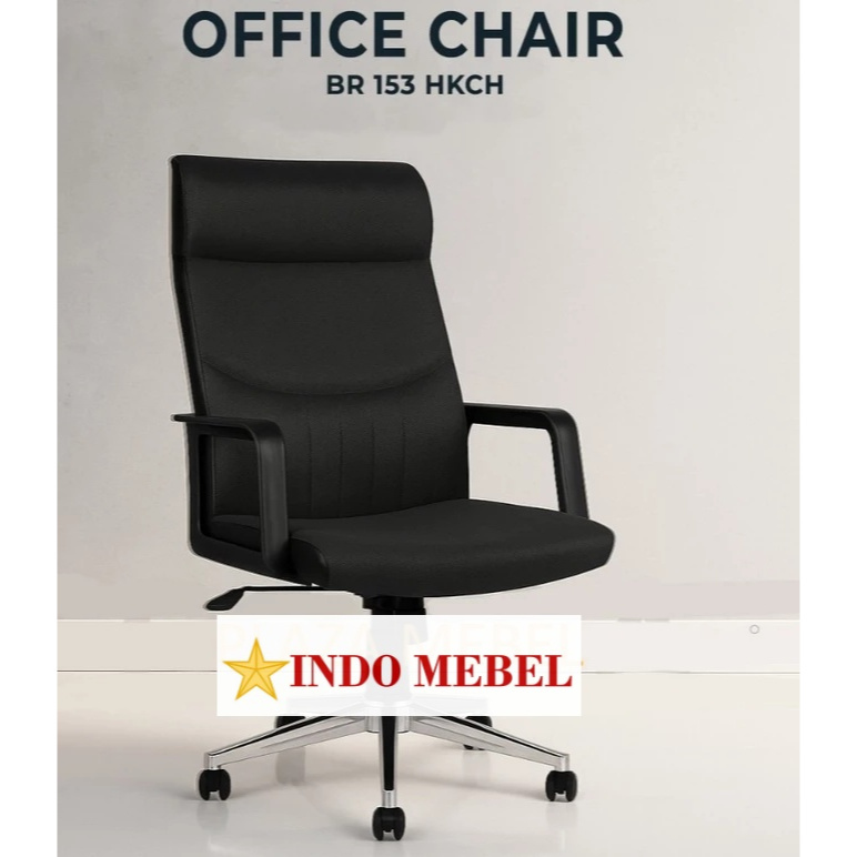 Kursi Kantor Direktur Brother BR 153 HKCH Kaki Cakar Chrome Hitam | Promo Murah Ready Makassar