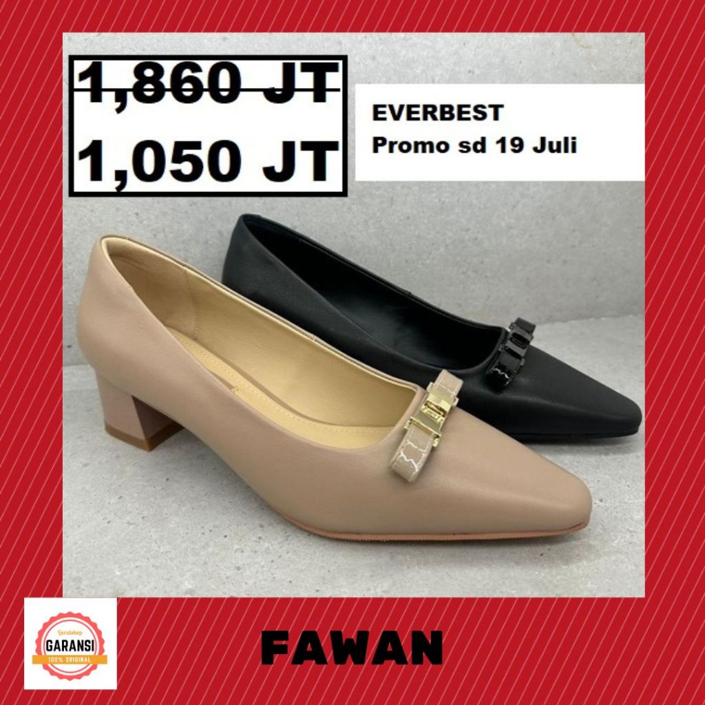 sepatu heels kerja wanita perempuan cewek cewek EVERBEST seri FAWAN SALE 100% ORIGINAL