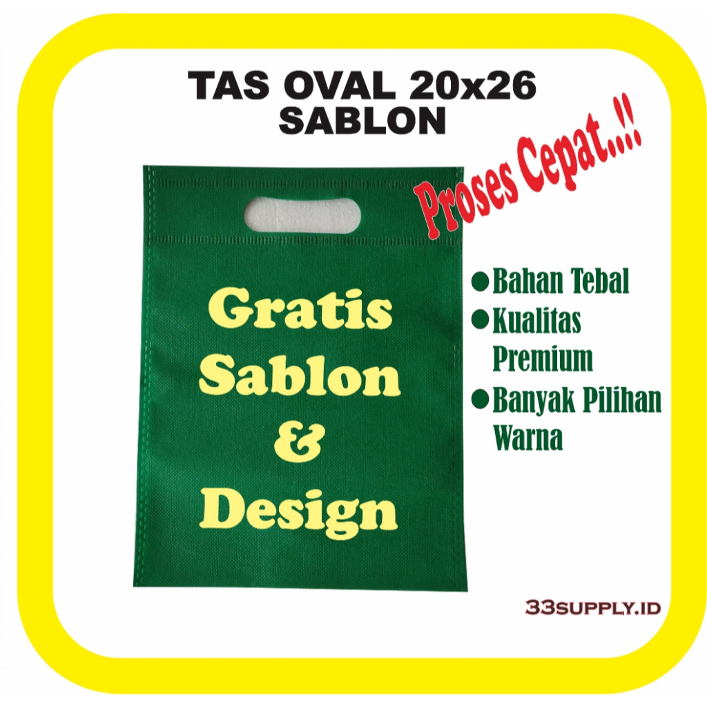 

Tas spunbond custom sablon / Tas oval 20x26 custom sablon / Tas plong 20x26 custom sablon / Tas sablon khitanan / tas sablon aqiqah / Tas sablon ulang tahun / tas oleh oleh umroh / tas oleh olah haji / tas sablon 7 bulanan / tas sablon 4 bulanan