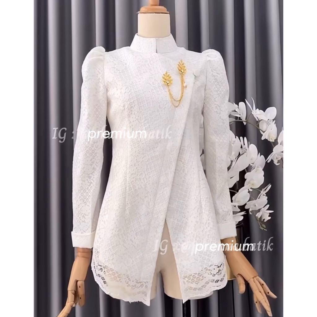 KEBAYA JANGGAN MODERN | KEBAYA WANITA PUTIH
