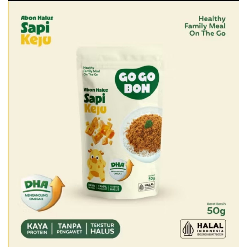 

Gogobon | Abon Halus Premium | Rasa Sapi Keju (50gr)