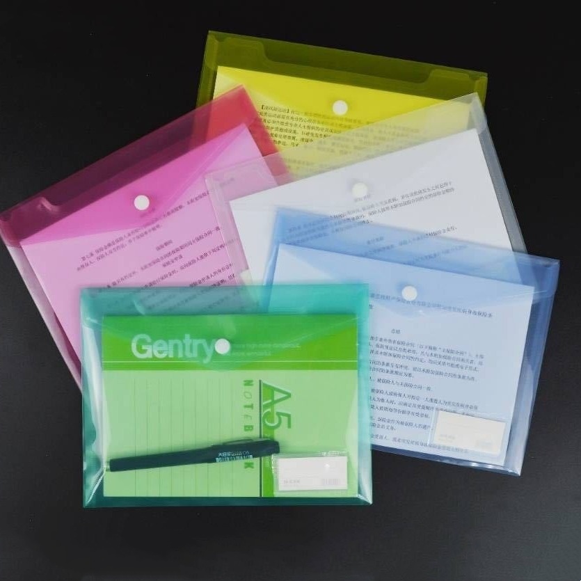 

1PC A4 Map Mika Kancing Big/Map Dokumen 209 Transparent Plastic Information Bag