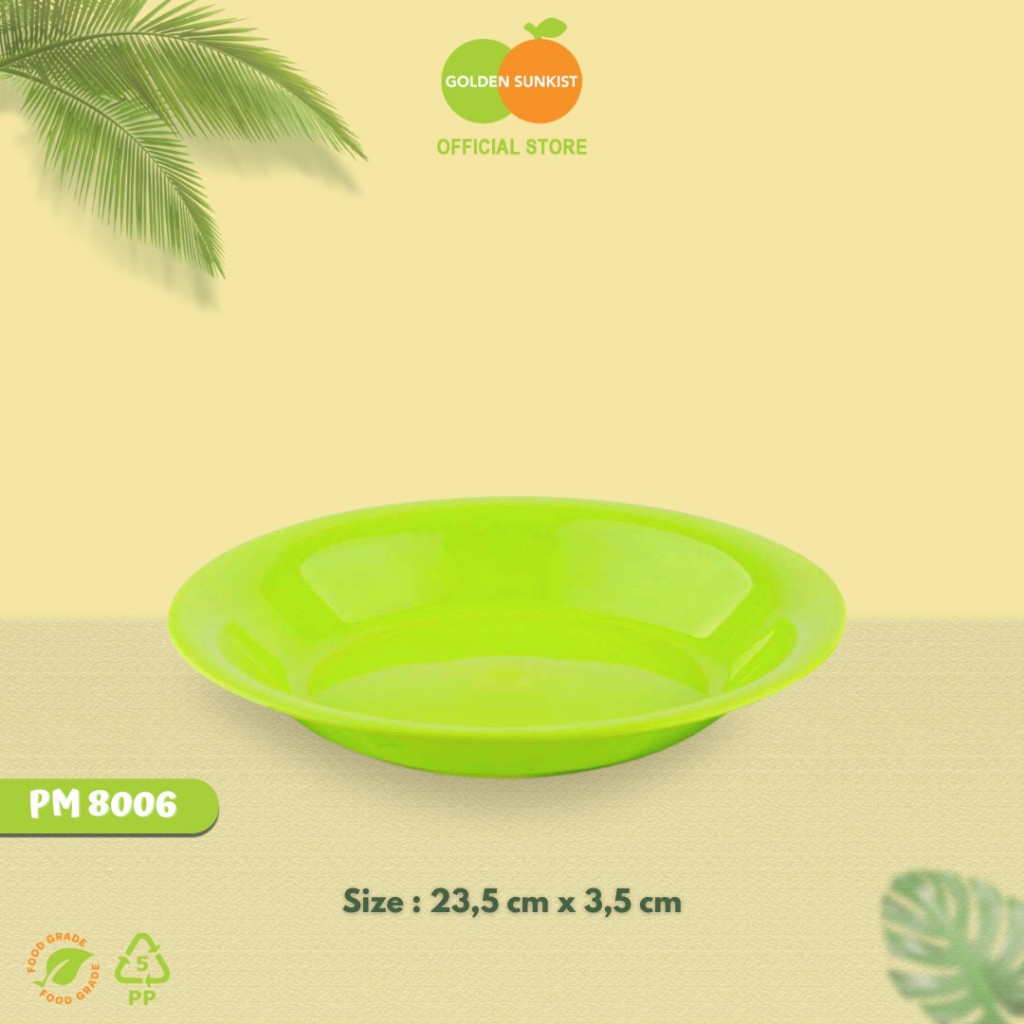 GOLDEN SUNKIST Piring Plastik PM 8006 Hijau