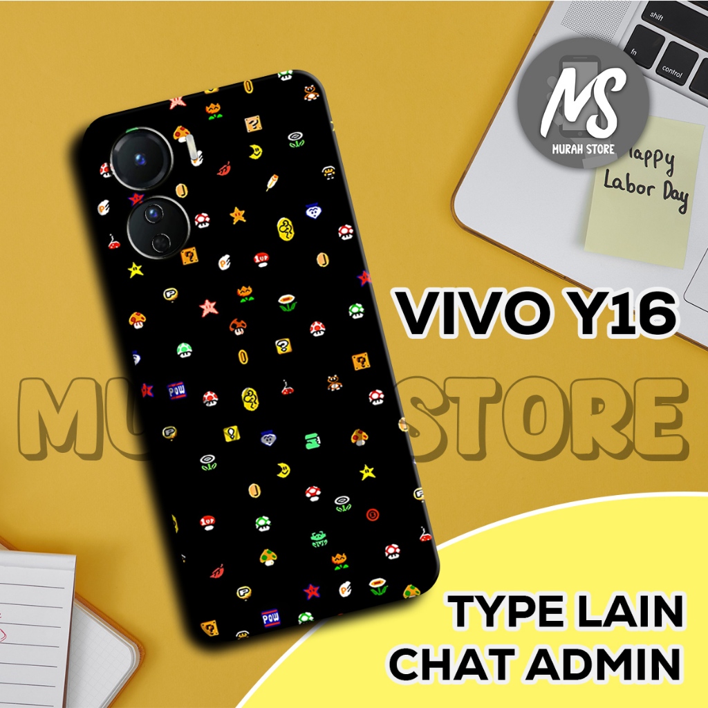 Softcase Karet VIVO Y16/MS40/Motif COWO/Case VIVO Y16/Silikon VIVO Y16