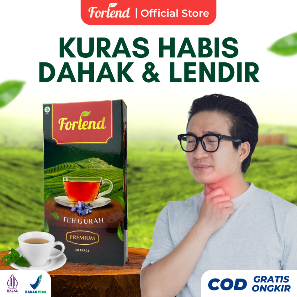 

FORLEND Teh Gurah Keluarkan Lendir & Dahak, Redakan Batuk, Flu & Sesak Nafas BPOM HALAL 100% Alami