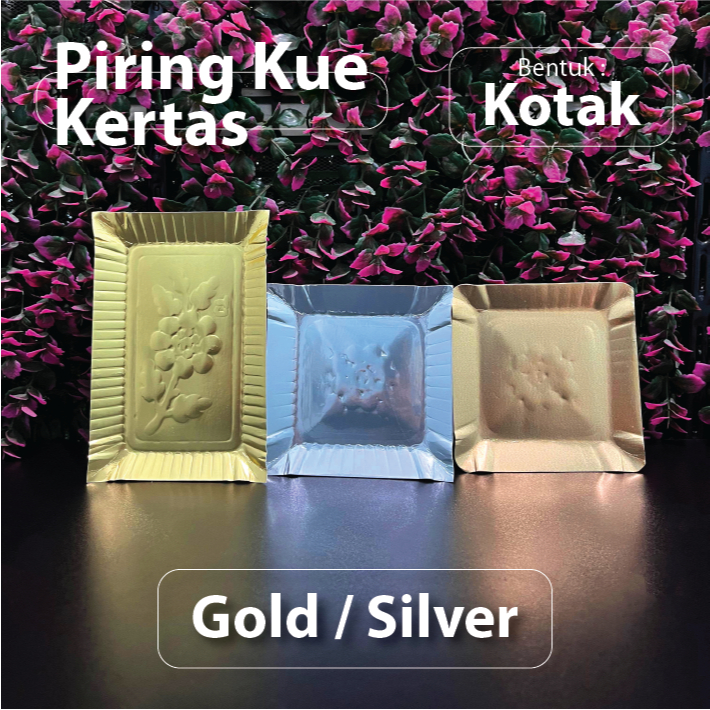 Piring Kue Kertas - Bentuk Kotak