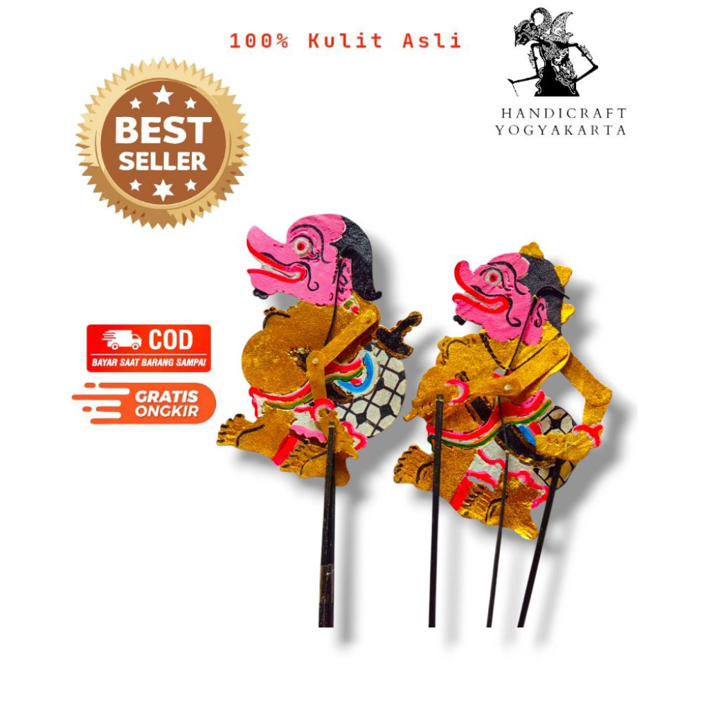 Wayang Togog Bilung 1 set Bahan Sapi Tebal