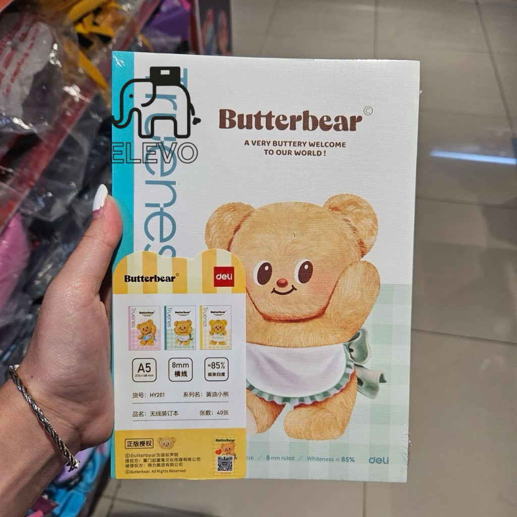 

MINISO x Butterbear‼️Buku Tulis / Notebook A5 Butterbear (isi 4)