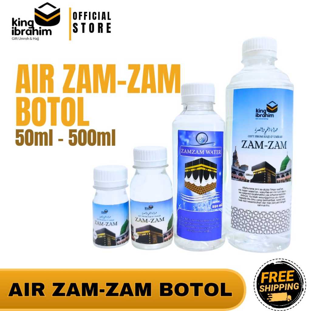 

AIR ZAM ZAM ORI 50ml, 80ml, 250ml, 500ml | AIR ZAM-ZAM ORI PAKET OLEH-OLEH HAJI UMROH MURAH | King Ibrahim