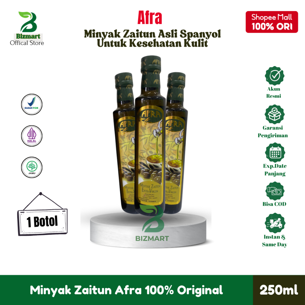 

Minyak Zaitun AFRA 250ml Asli Spanyol - Extra virgin Olive Oil Murni Tanpa Campuran