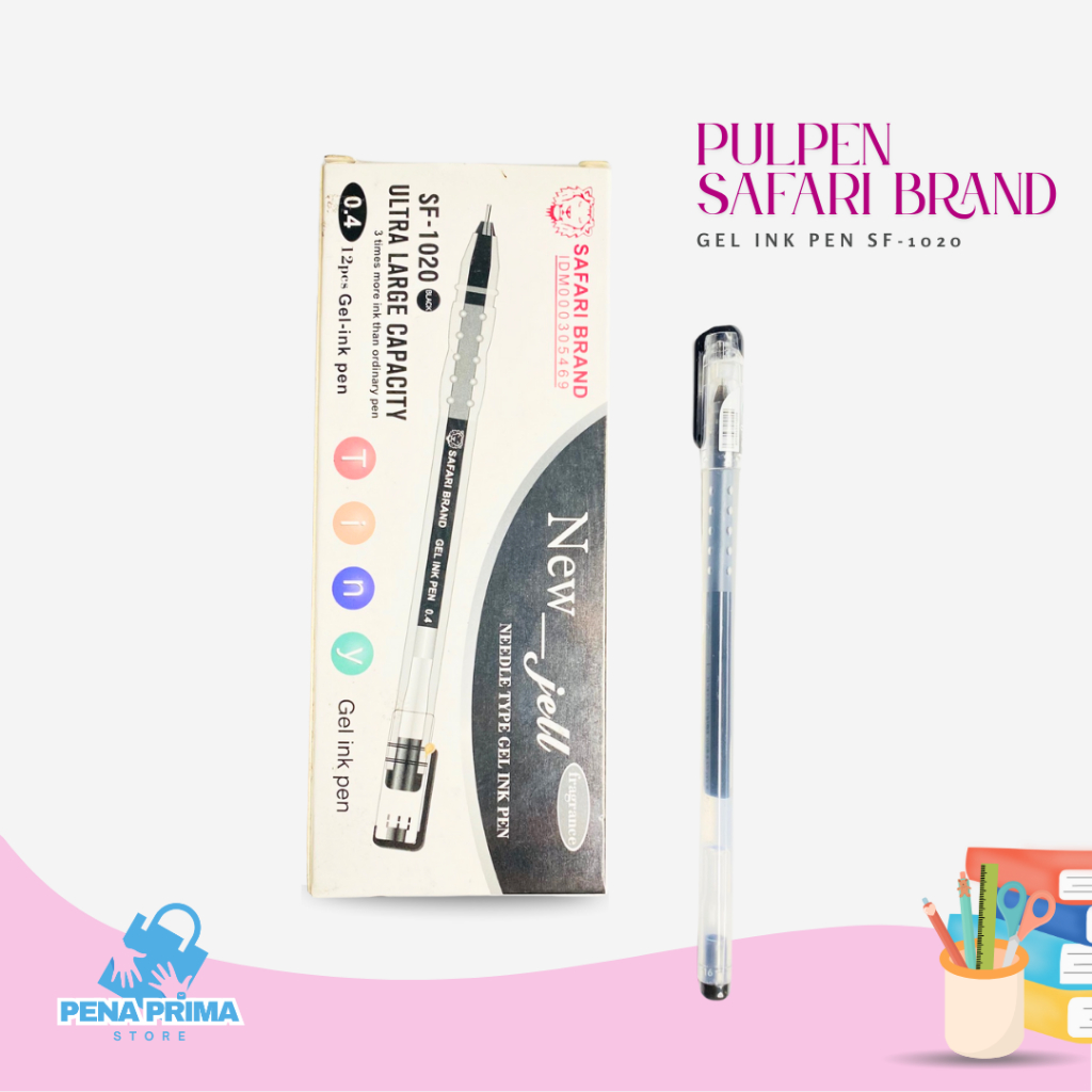 

Pulpen Safari Brand SF-1020 – Gel Ink Pen 0.4 mm | Tinta Halus & Tajam