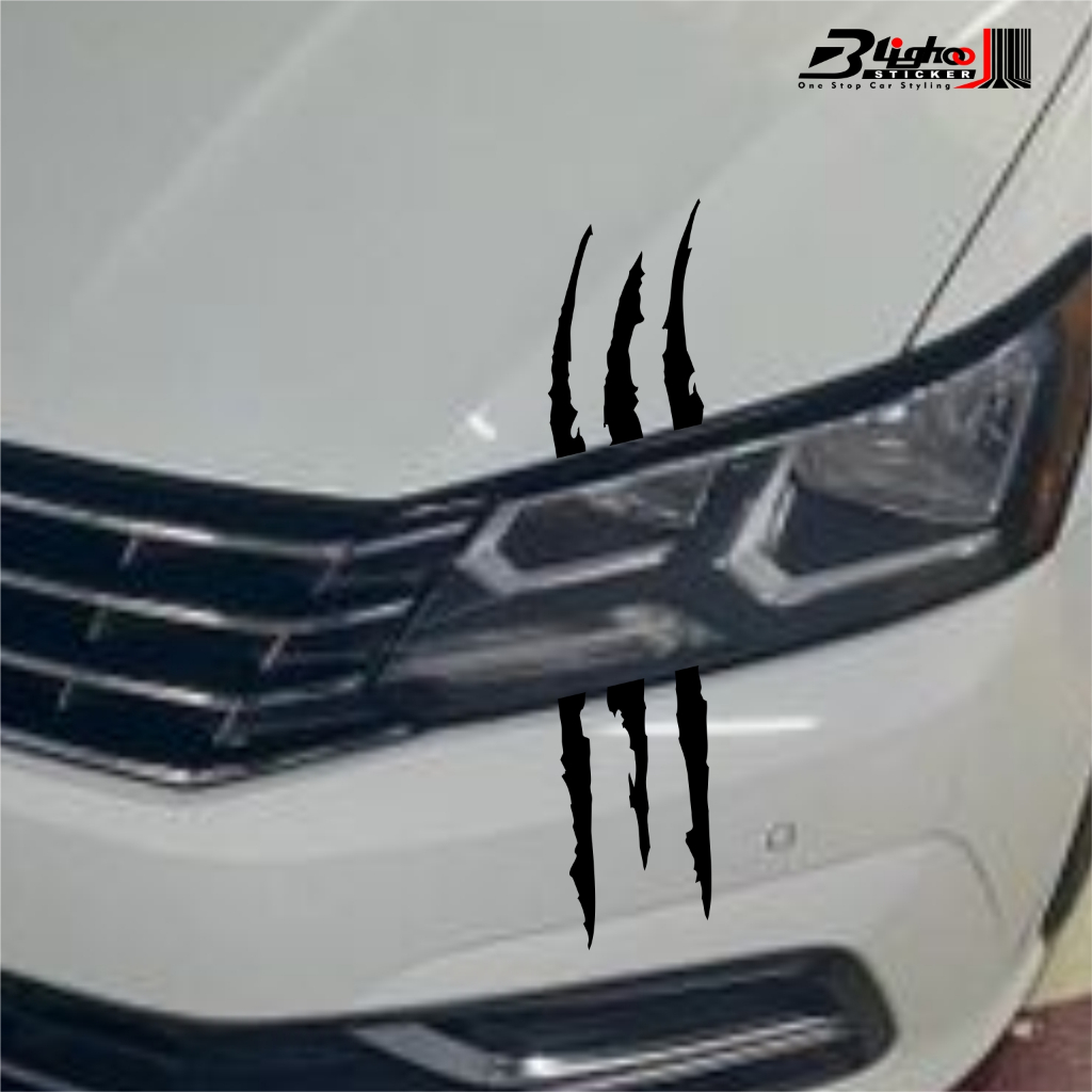 BLIGHOO - CUTTING STICKER BUMPER LAMPU MOBIL CAKAR CLAW SCRATCH STIKER MOBIL KEREN