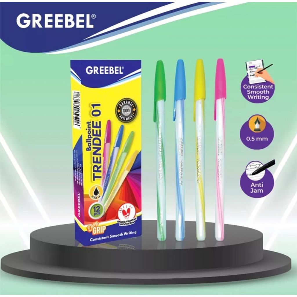 

Greebel Ballpoint - Pen Trendee 01 - Greebel pulpen - Pen body berulir Warna Warni - Pen Lollipop (1pcs)