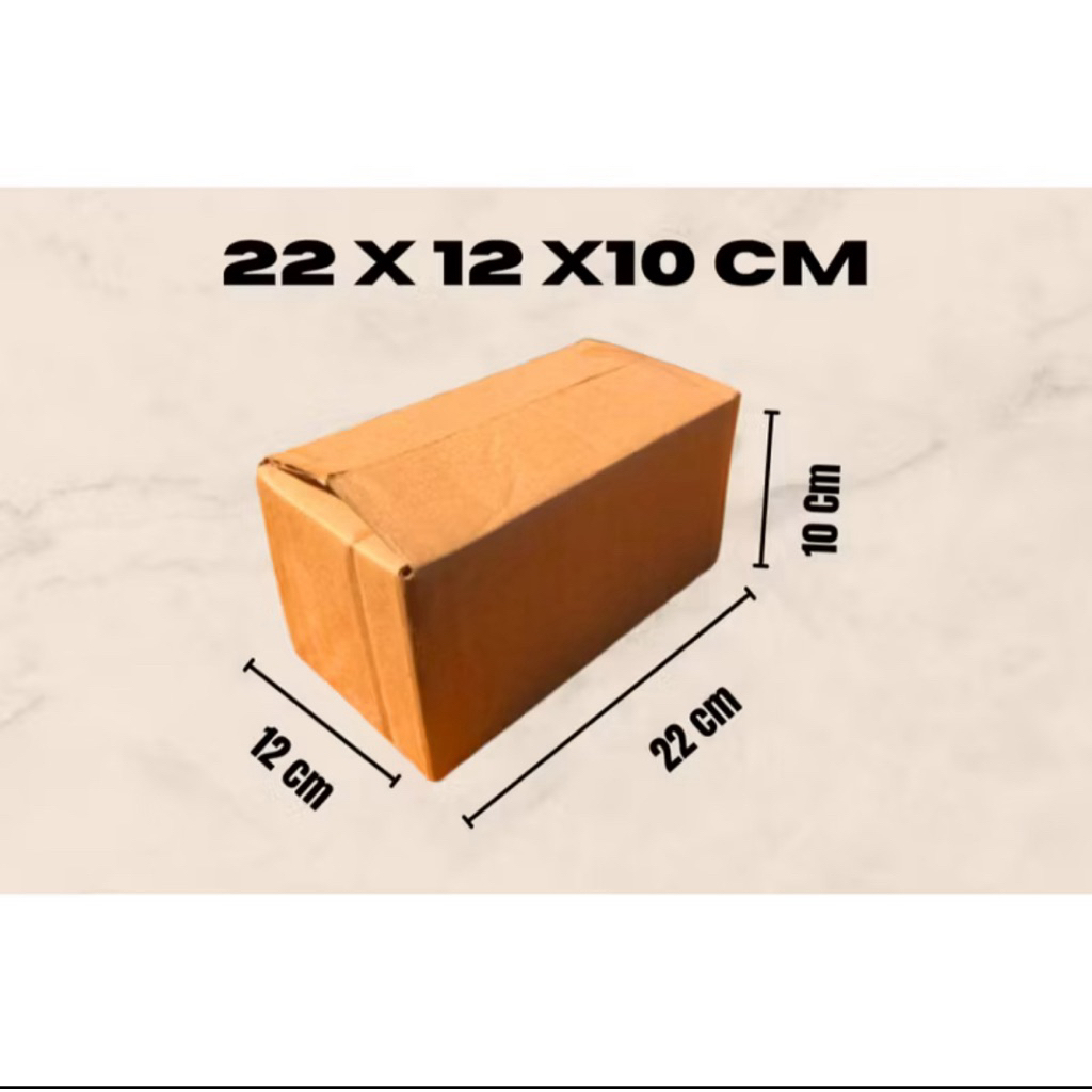 

Kardus Packing Polos Karton Box Coklat DieCut 22x12x10