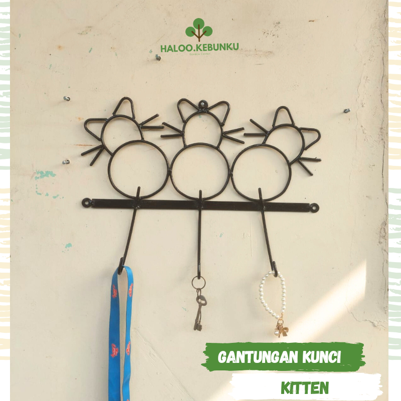 Gantungan Kunci model Kucing Lucu Estetik Gantung Dinding Kunci Motor Organizer Rumah