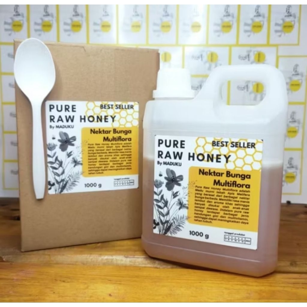 

Madu Murni Nectar Bunga Multiflora Lebah ApisMellifera 1.000gr