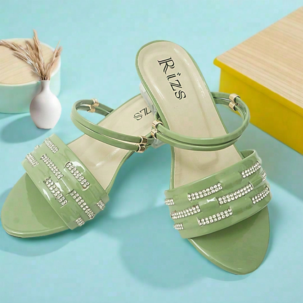 Sandal Anak wanita Hak Kaca-Sandal Pesta Anak wanita-sandal hak kaca-heels anak-heels anak wanita-sa