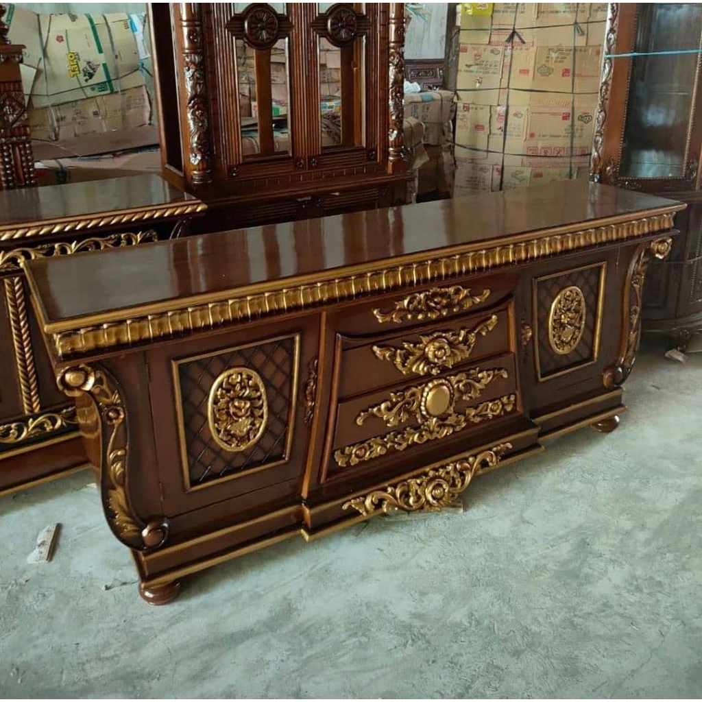 Bufet Meja Tv Ukir Kayu Jati / Meja Tv Ukir Kayu Jati Jepara