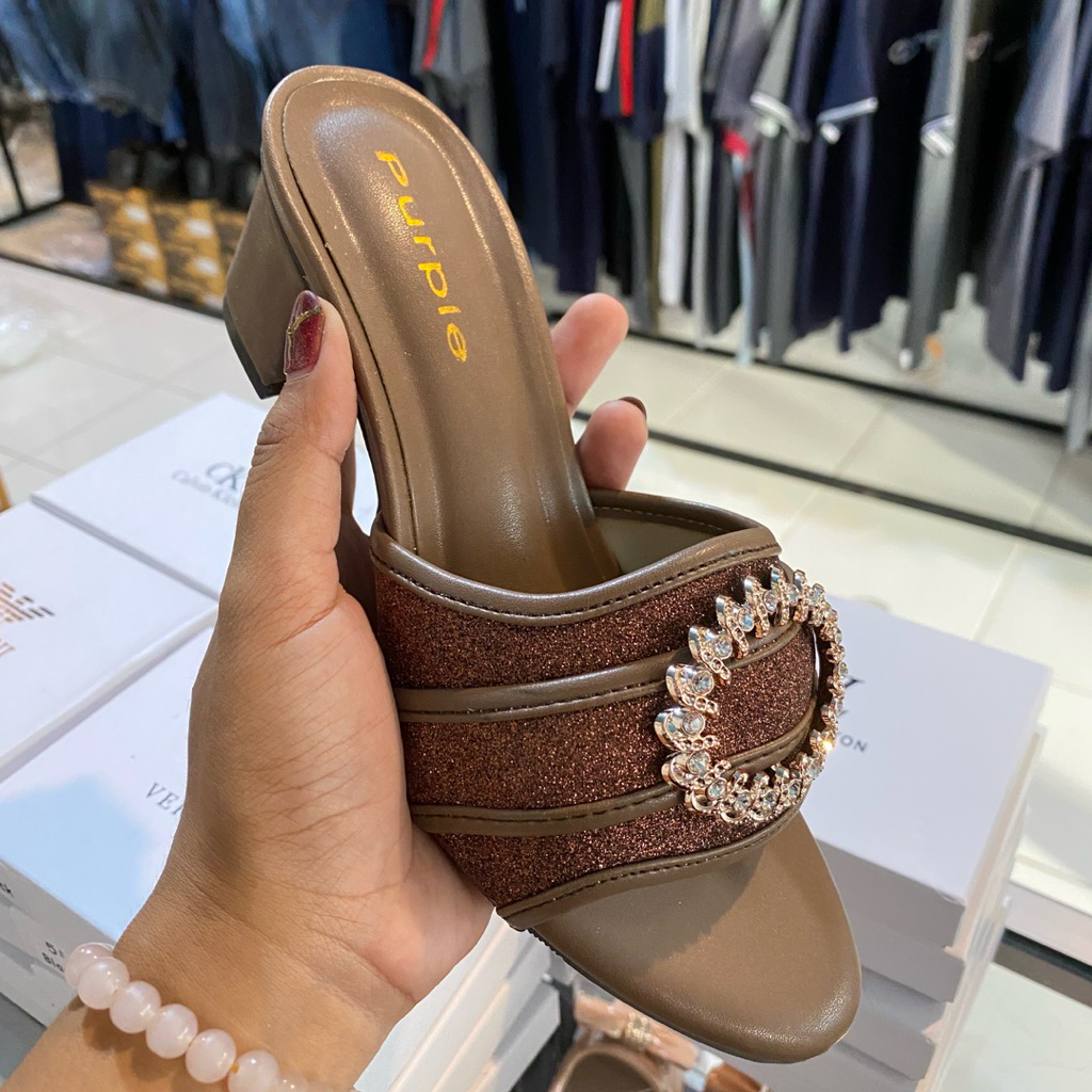 Sendal Pesta Mewah Purple