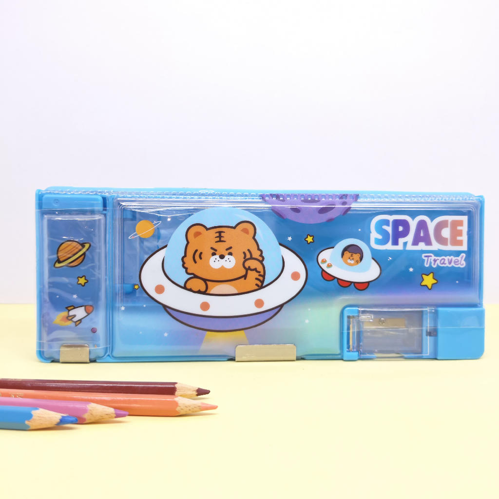 

Pencil Case Magnet Fancy Biru Tiger Space Travel 3508-28