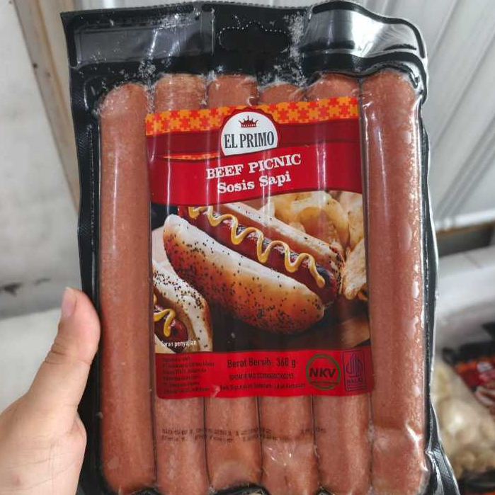 

Sosis El Primo Beef Picnic 360Gr isi 6