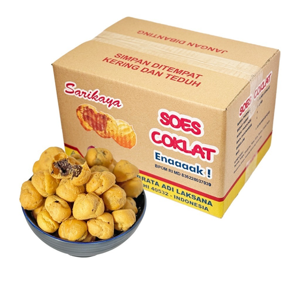 

Sehati Snack - Soes Coklat Sarikaya SY Cemilan Manis Crunchy | 250gr, 500gr Ecer