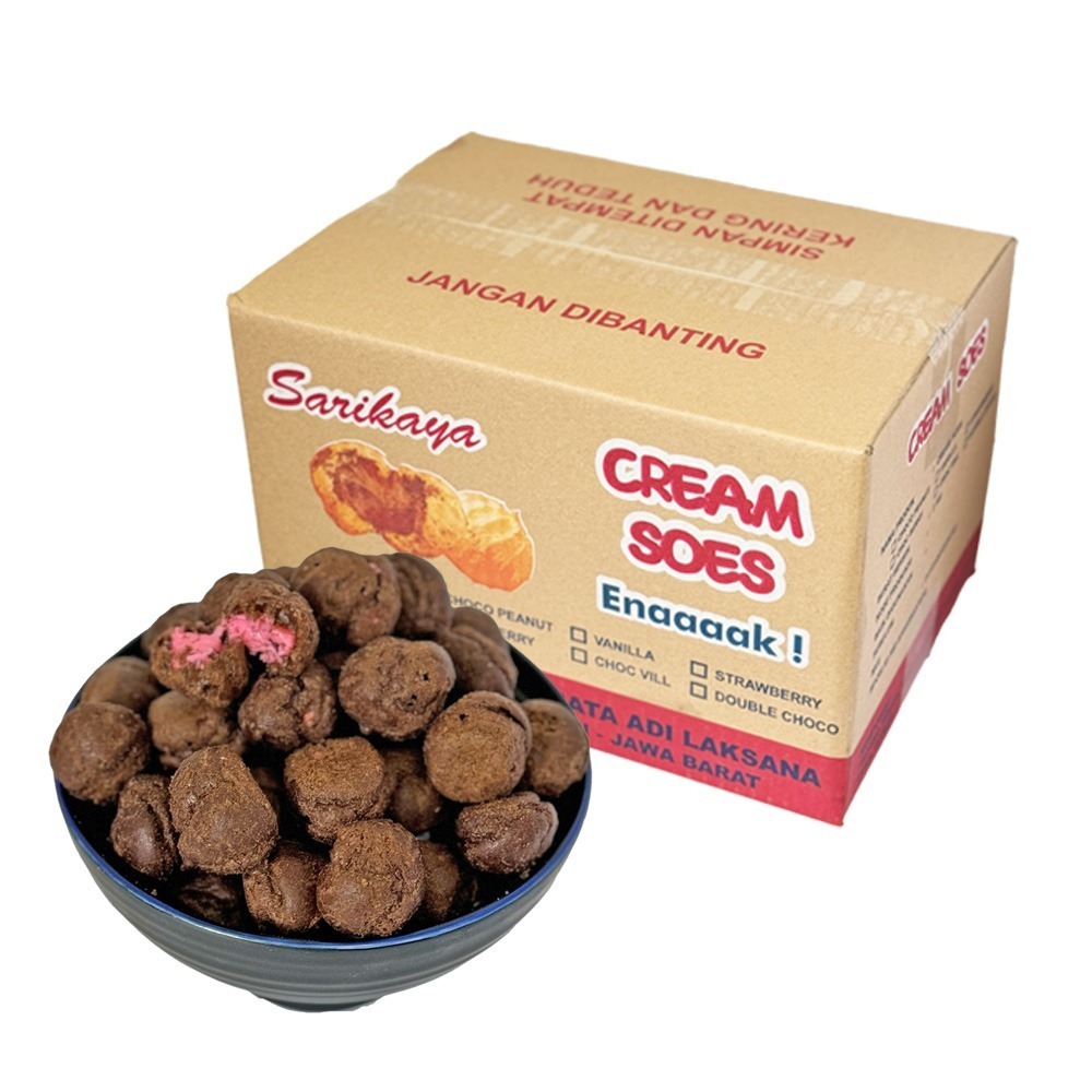 

Sehati Snack - Soes Chocoberry Sy Cemilan Manis Crunchy | 250gr, 500gr Ecer