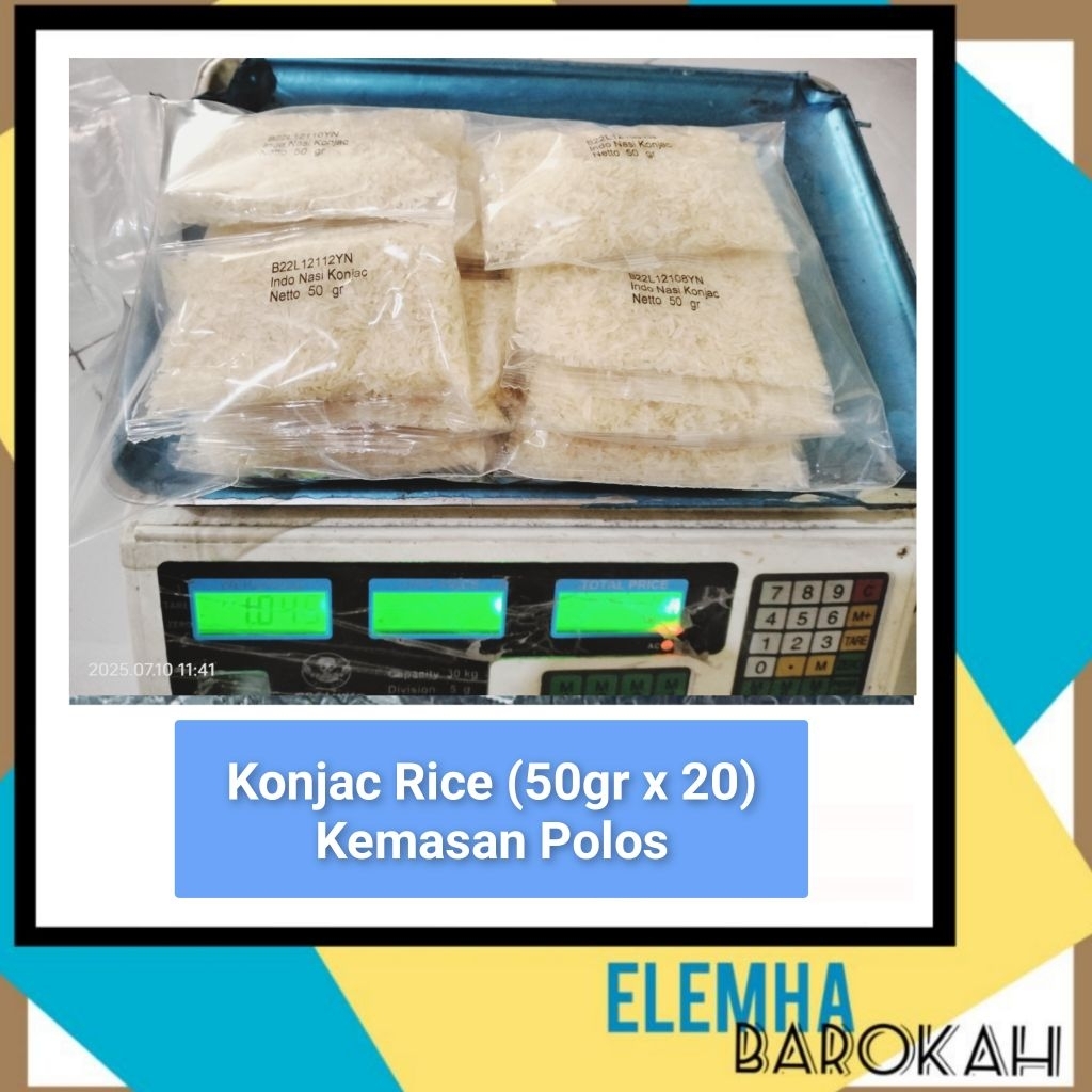 

KONJAC Beras Porang Shirataki Instan 1kg 1 kg Kemasan Polos / Indonasi