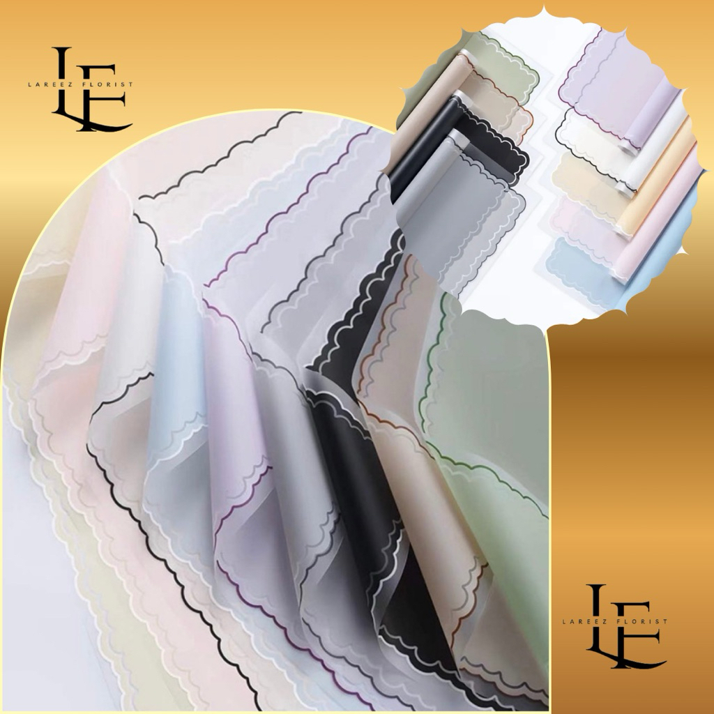 

[1 Pack Isi 20 Pcs] Kertas Bungkus Pembungkus Bouquet Bunga Motif Ala Korea Kartun Awan Gelombang Anti Air