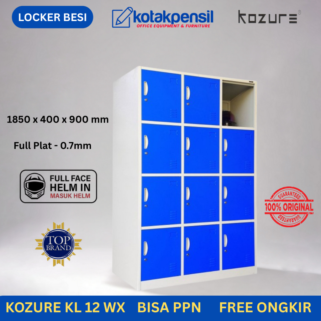 Locker KOZURE KL 12WX Loker Besi Kantor & Sekolah 12 Pintu Lemari Kabinet|Loker Locker besi 12 pintu