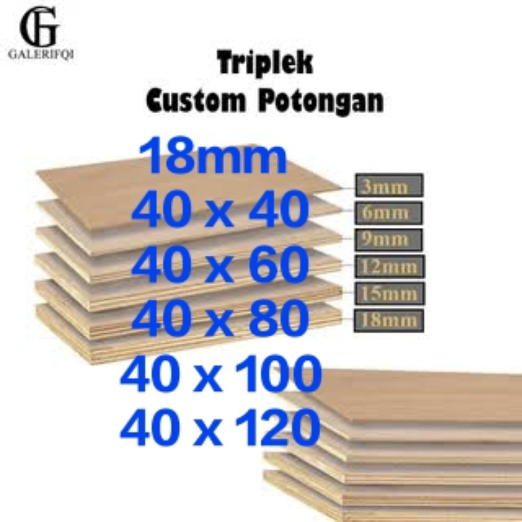 triplek potongan / triplek custom 18mm