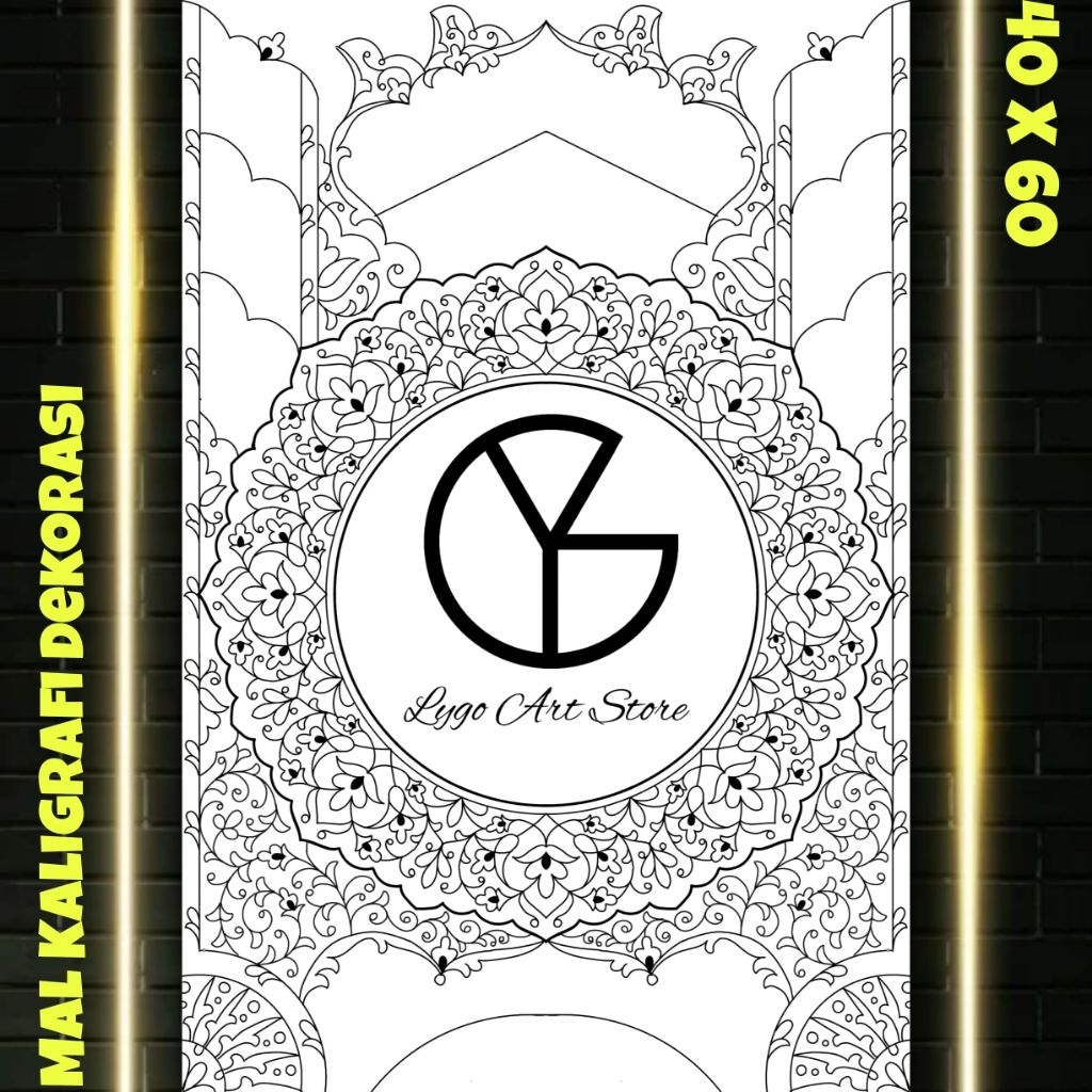 Mal Kaligrafi Dekorasi uk 40 x 60