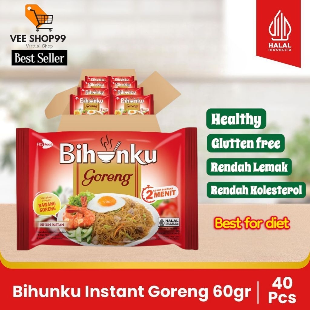 

Bihunku Instant - Goreng - 1 karton - 40 Pcs - 60gr