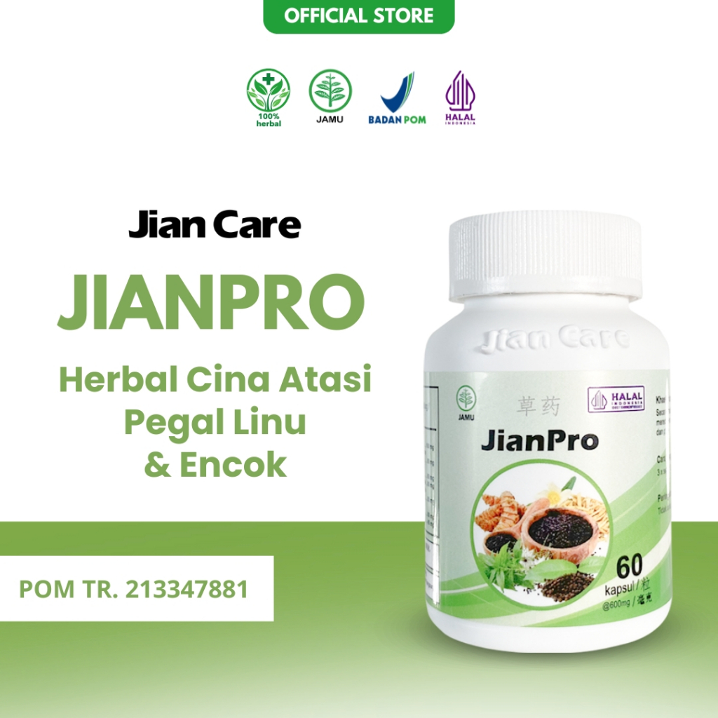 Jian Care Jianpro - Obat Herbal Cina Bantu Atasi Pegal Linu & Encok - Terdaftar BPOM