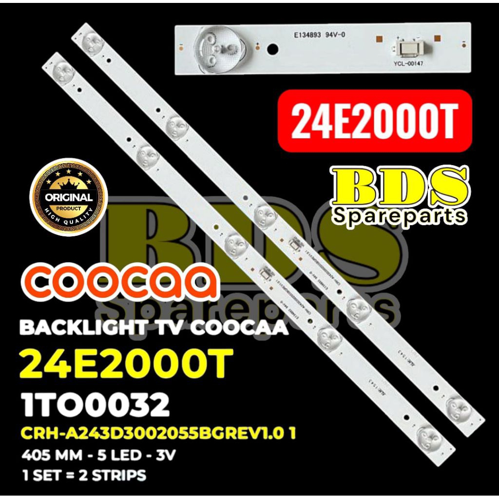 BACKLIGHT TV COOCAA 24 INC 24E2000T 24E 2000T
