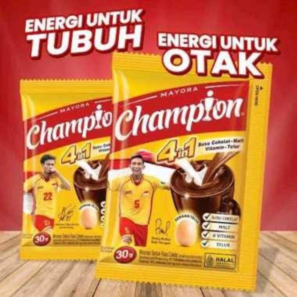 

NEW Energen Champion 1 Renceng 5pcs isi 30gr dengan rasa coklat baik untuk anak dengan special harga + FREE BUBBLE WARP