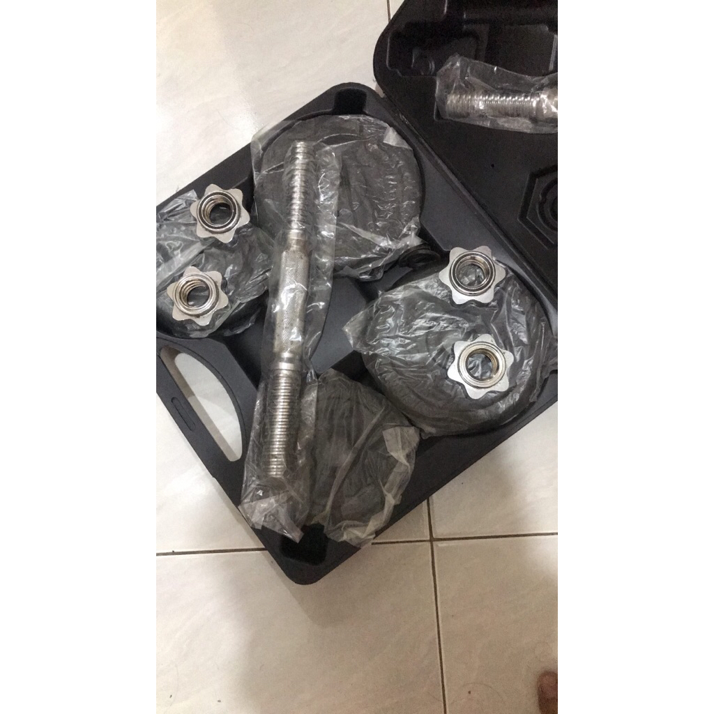 Ace Dumbell Set Karet 20kg Berwyn - Alat Angkat Beban Gym