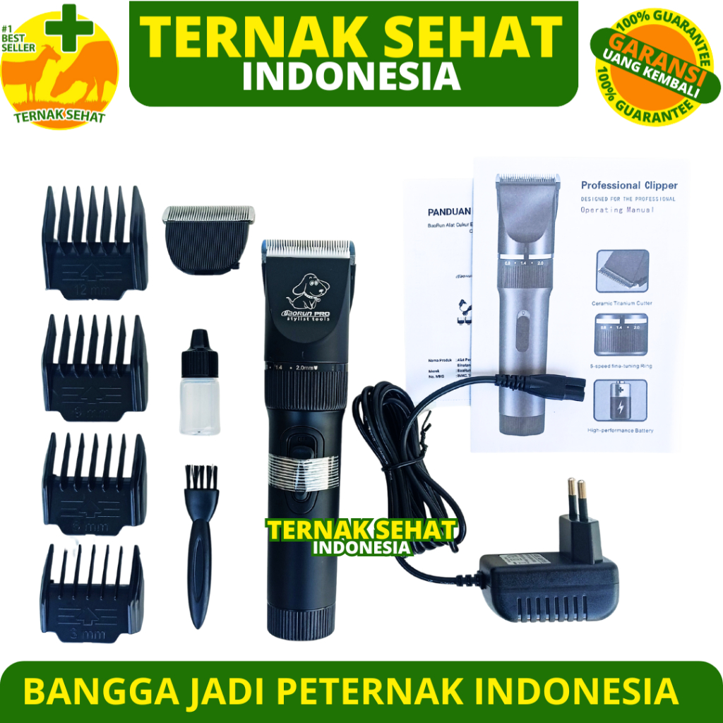 BAORUN P7 - Alat Cukur Hewan Elektrik untuk Bulu Domba - Mesin Cukur Domba Anjing Kucing Kambing