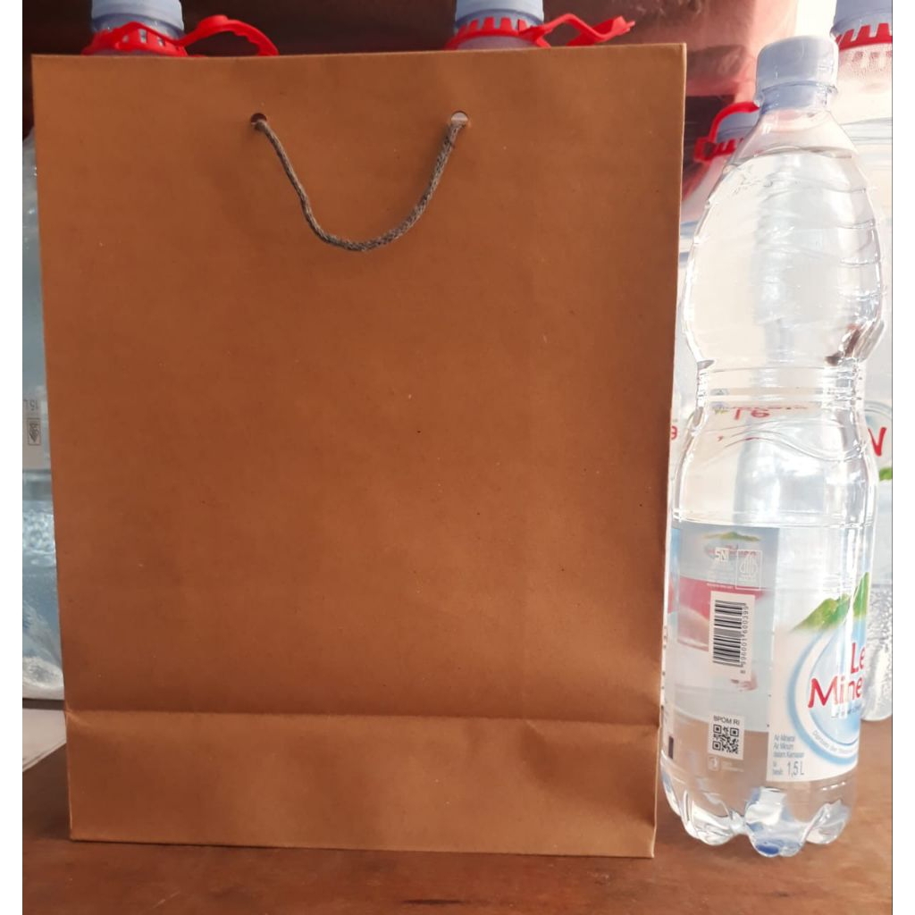 

Paperbag kraft polos ukuran besar 33 x 26 x 12 per 10 pcs