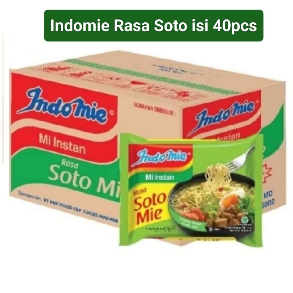 

Indomie Rasa Soto 1Dus isi 40 pcs