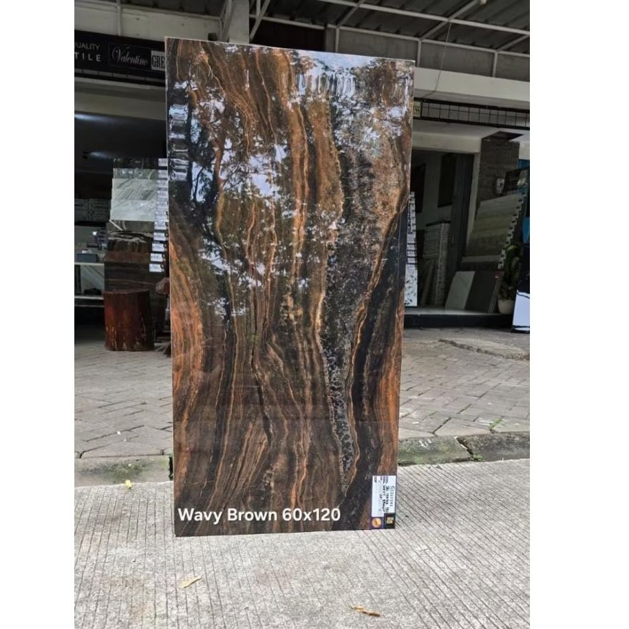 granit lantai 60x120 wavy brown glossy by Savona gress