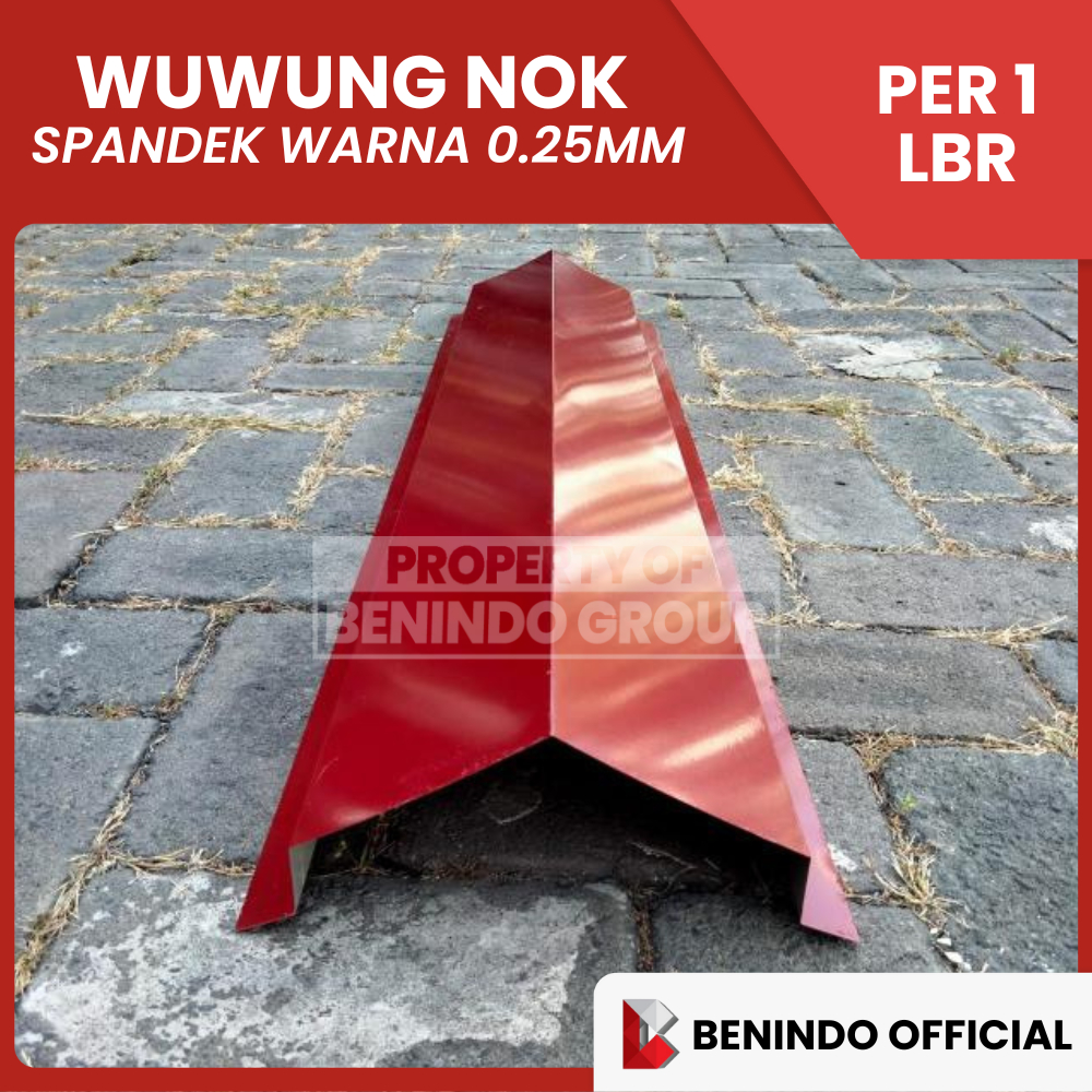 WUWUNG ATAP / NOK SPANDEK / WUWUNG ATAP GALVALUM WARNA 0.25 - 1 MTR /LBR L=30