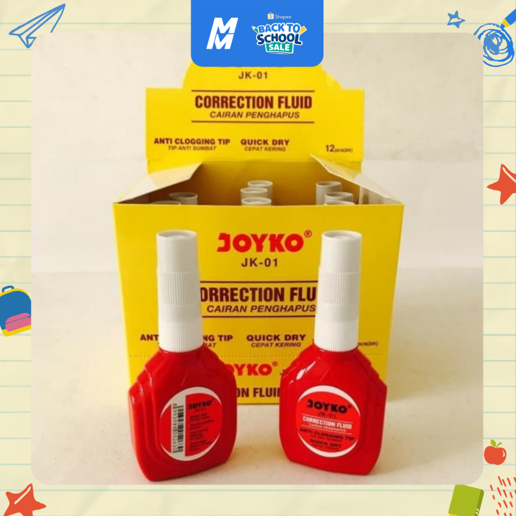

Tipex Joyko JK-01 Correction Tape | Joyko JK01 Tape Koreksi | 1 pack 12 pcs