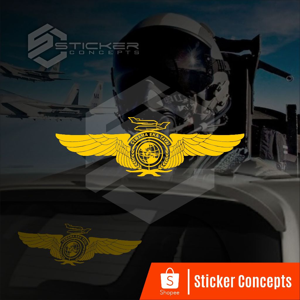 Stiker wing pesawat TNI UA bandara part.2 | cutting sticker