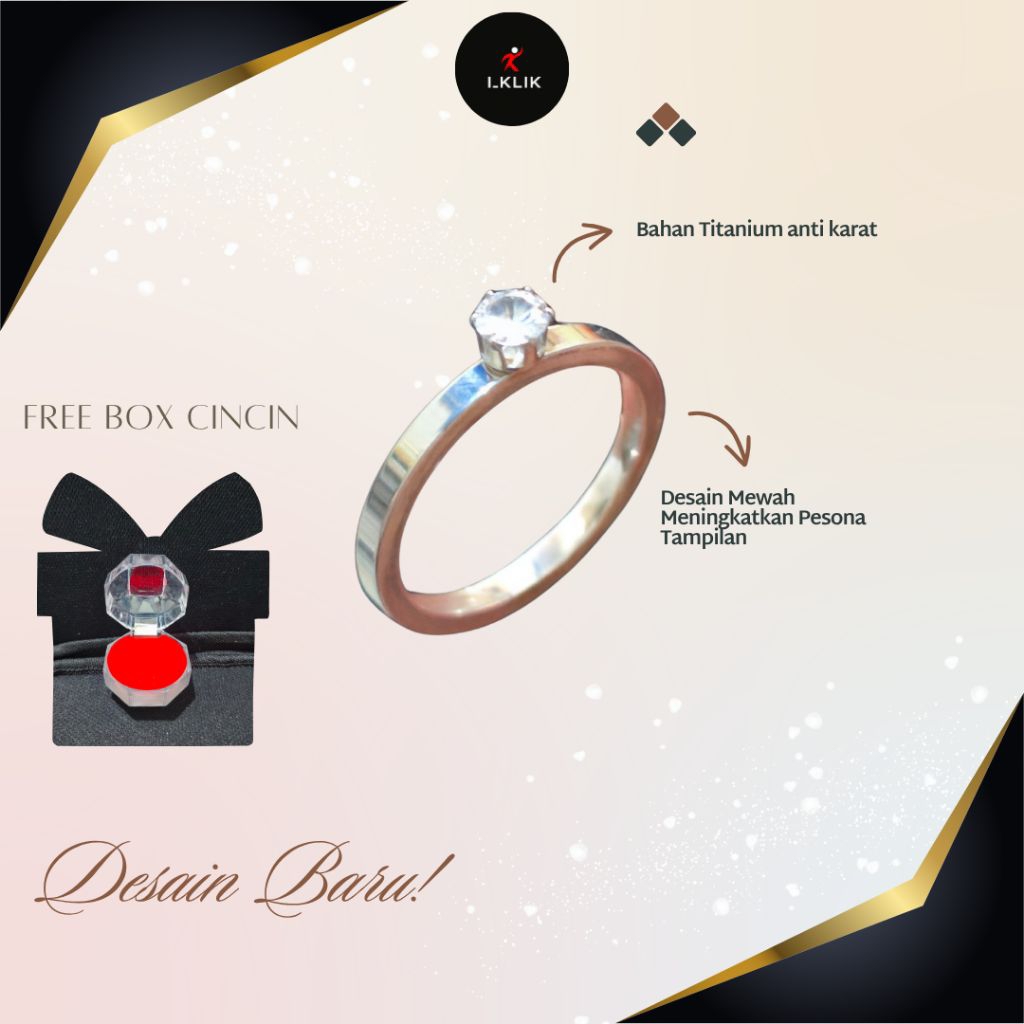 Cincin wanita Titanium | Cincin Titanium premium | Cincin Titanium murah