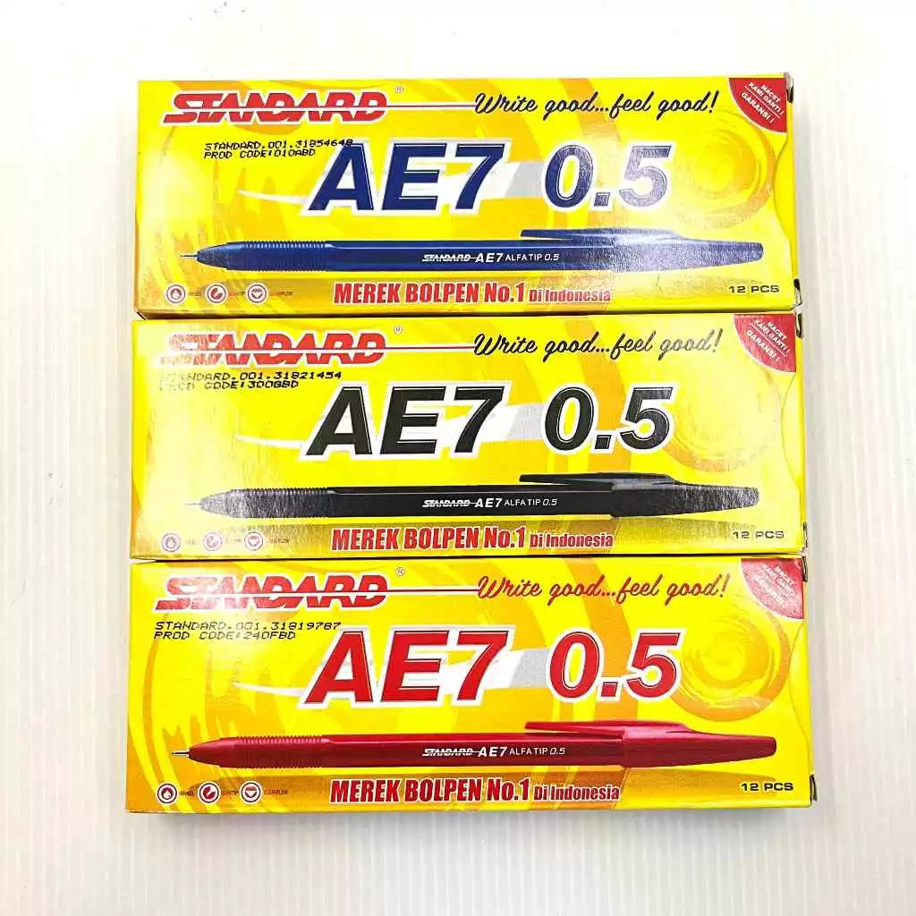 

Standard AE-7 Ballpoint Pen 0.5 mm Black, Blue, Red