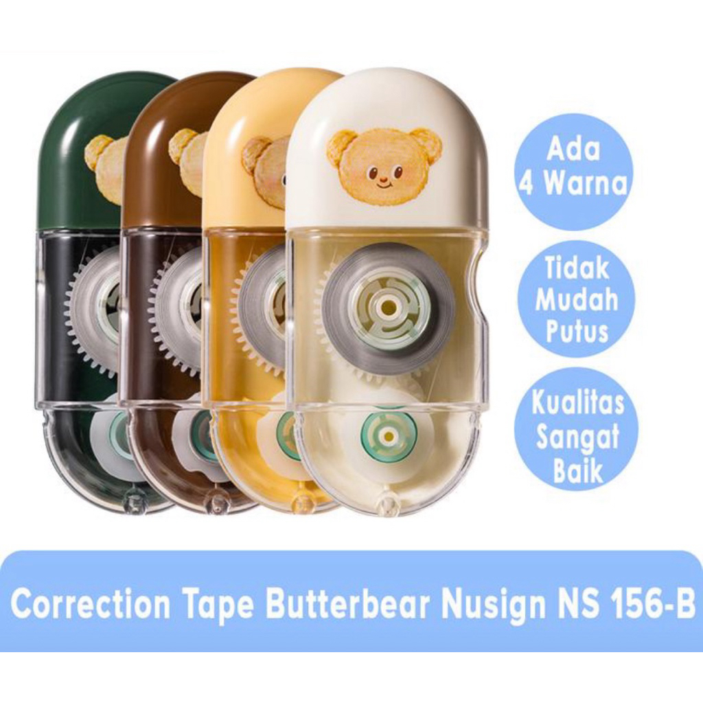 

Deli Nusign ButterBear Correction Tape NS 156-B