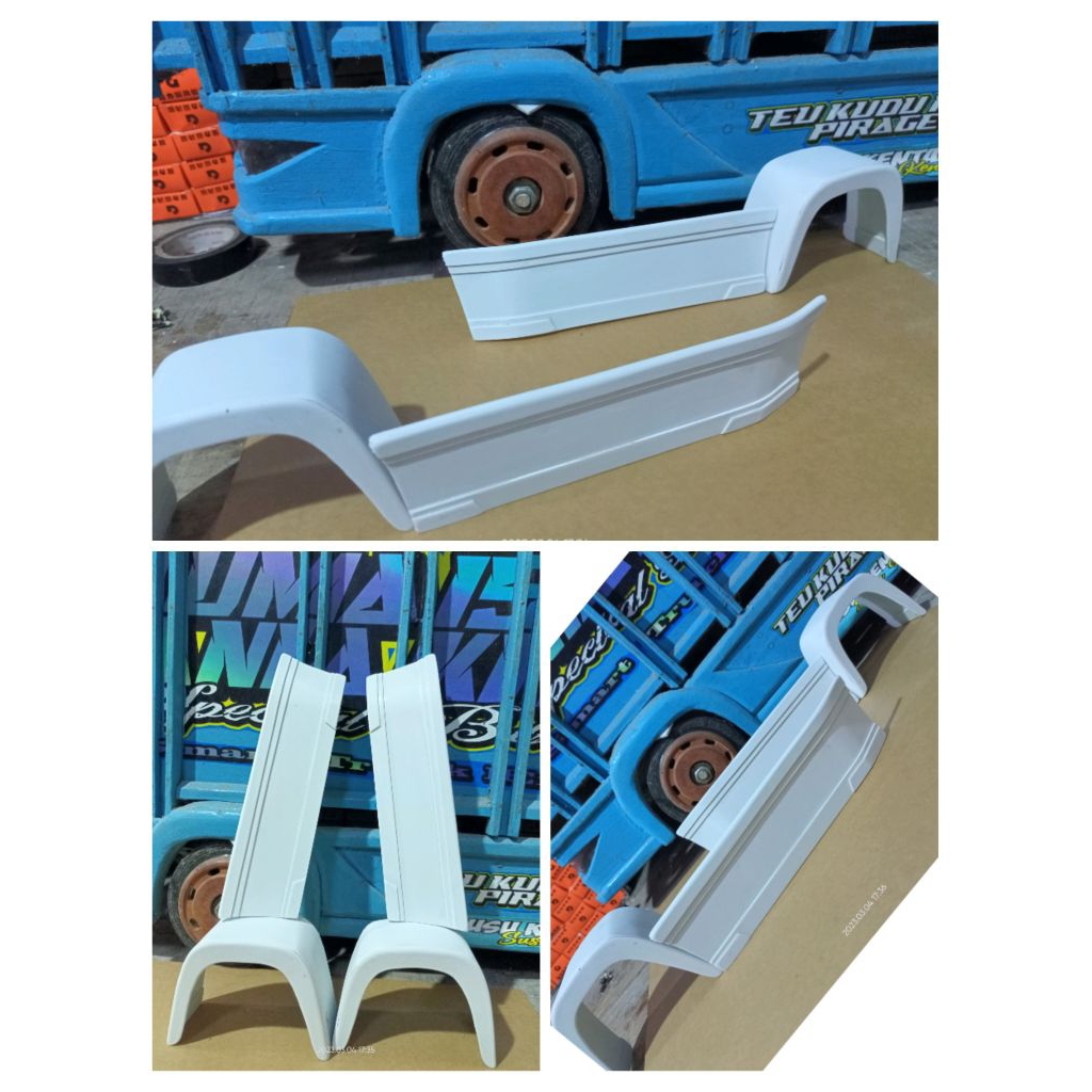 Miniatur Bemper Samping Truk Plastik