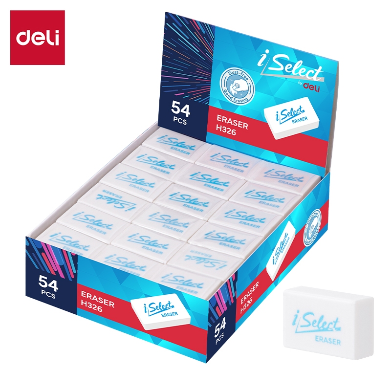 

Deli I-Select Eraser / Penghapus Pensil Putih Bebas Debu Tidak Beracun EH326