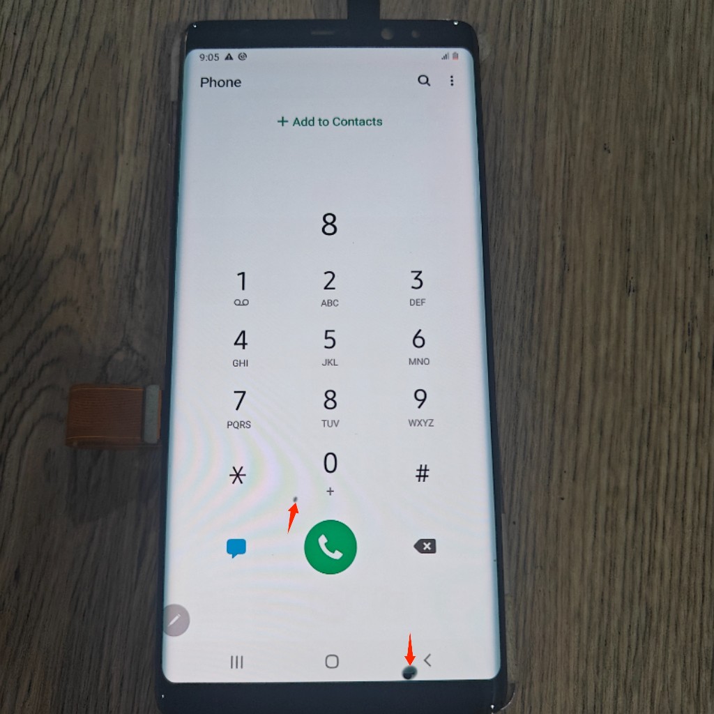 Layar LCD Rusak Untuk Samsung Note 8 N9500 ​​N9500F N9500U, Note8 Latihan LCD dengan Titik Hitam dan